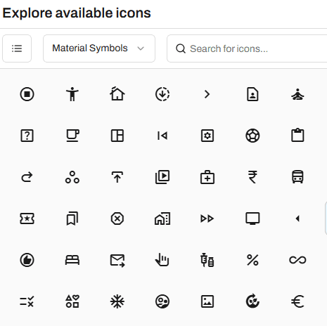 Library of icons