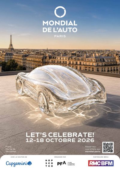 Official poster for the 2026 Paris Motor Show. © Mondial de l’Auto. Image provided in the organiser’s press area.