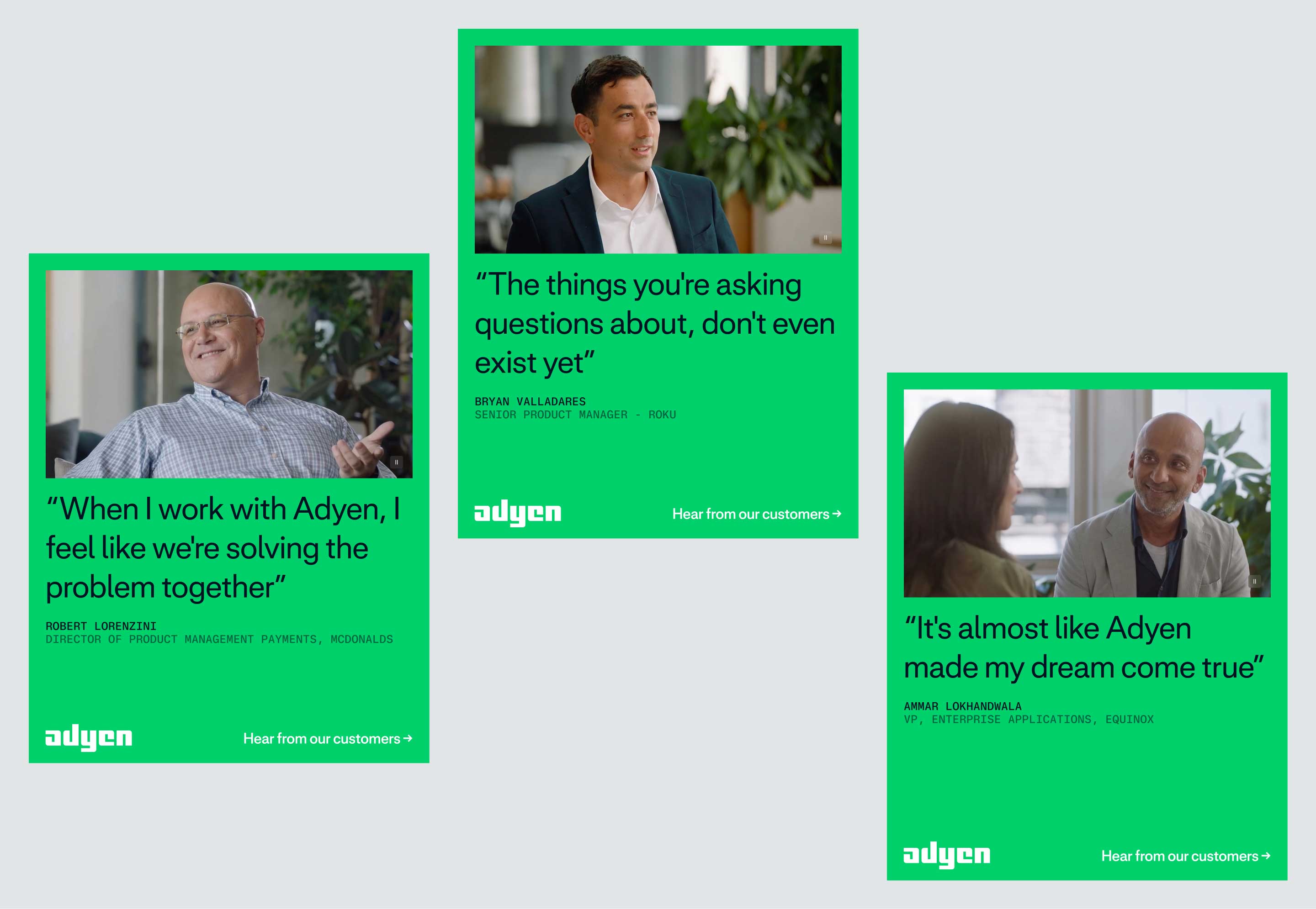 A quiet nod to where Adyen comes from. Mercator, designed by Dick Dooijes in the 1950s, was Amsterdam's answer to Helvetica — clean, rational, local. It became the starting point for the Latin foundation of Adyen Sans.