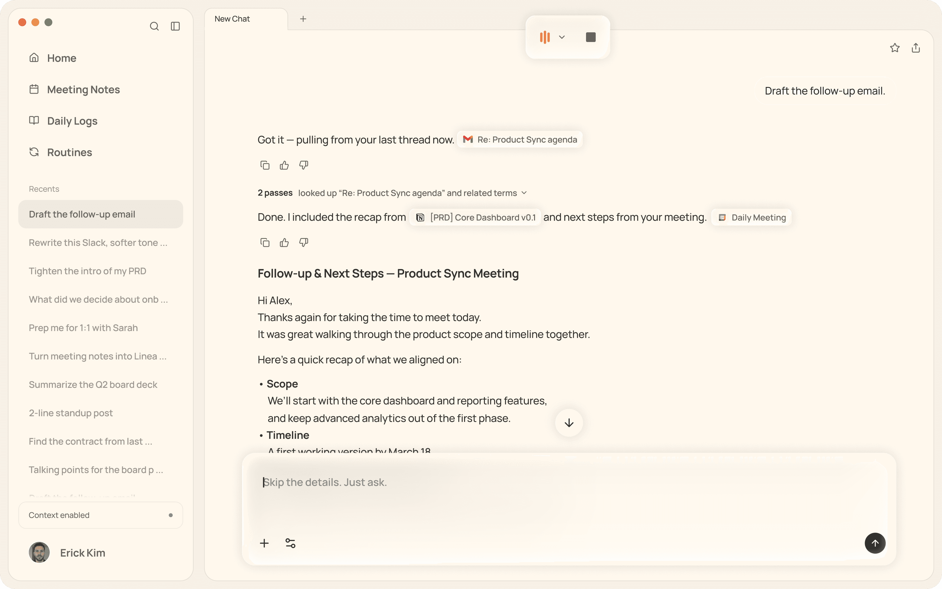 An image of Dreelio's dashboard