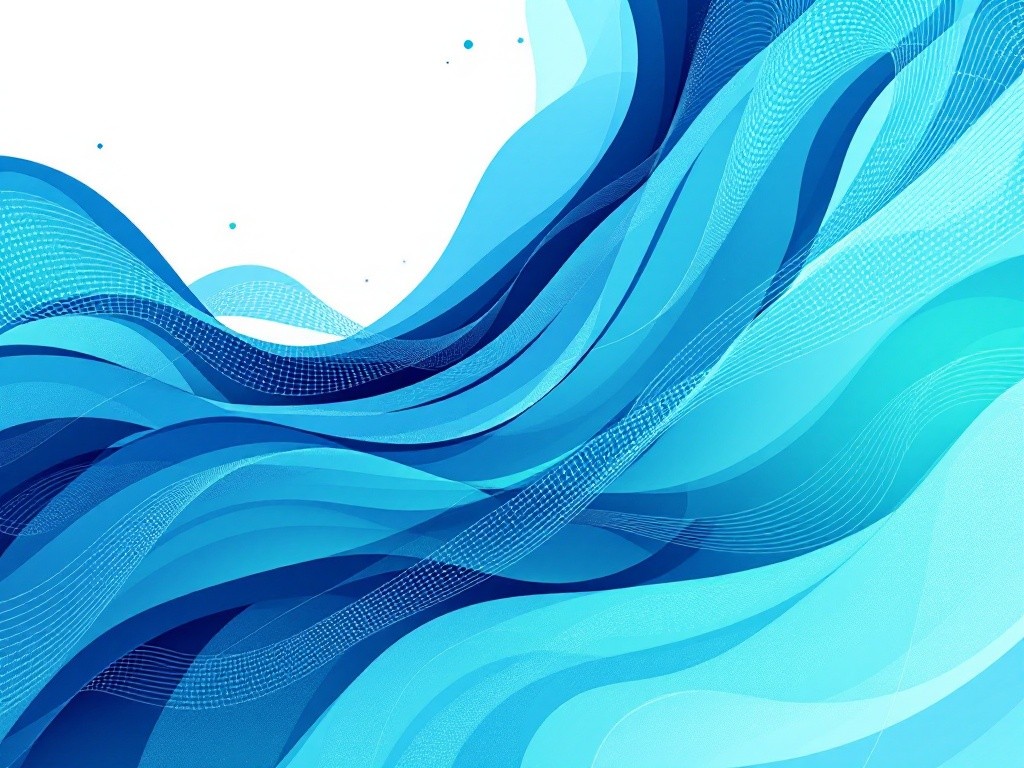 Abstract image of flowing blue waves.