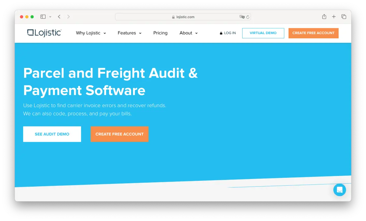 lojistic parcel audit software