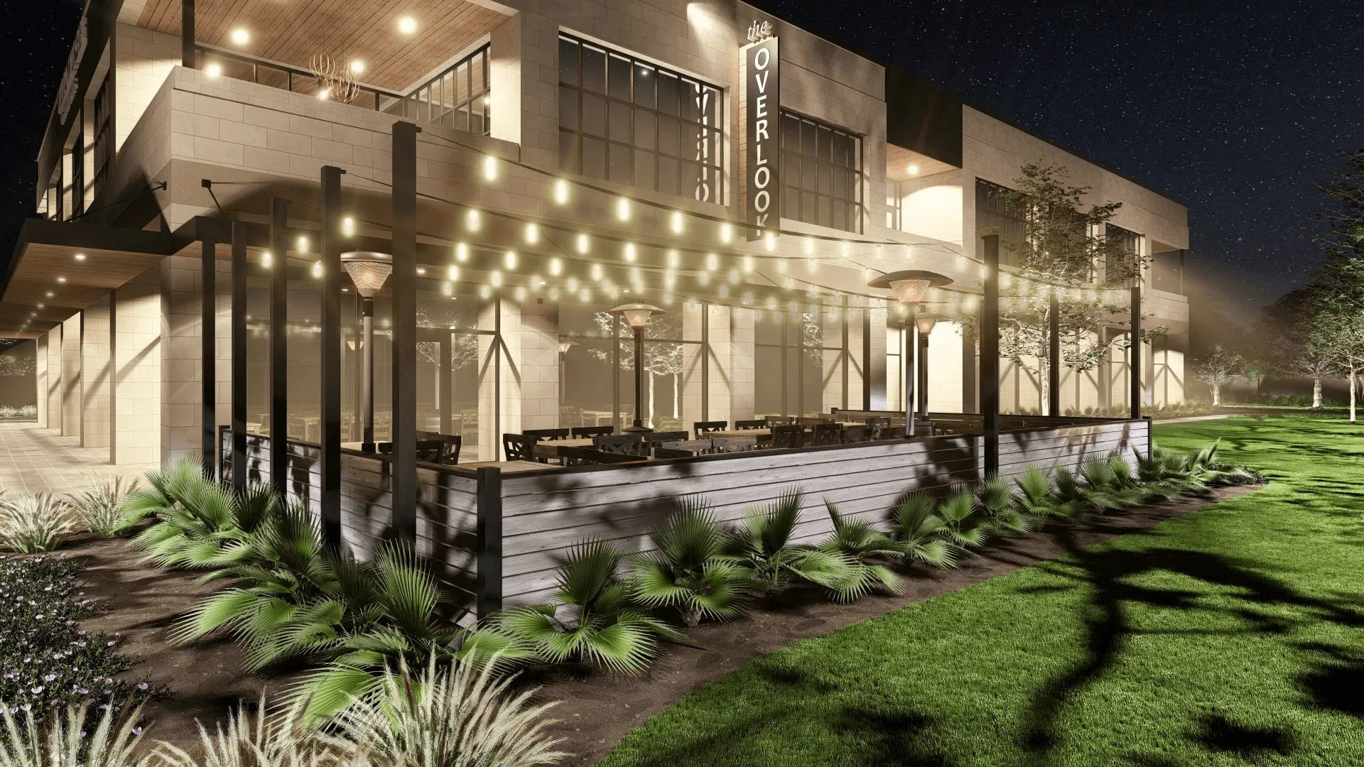 Community Center landscape lighting design