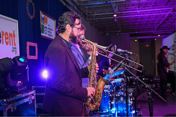 Live music being played by band