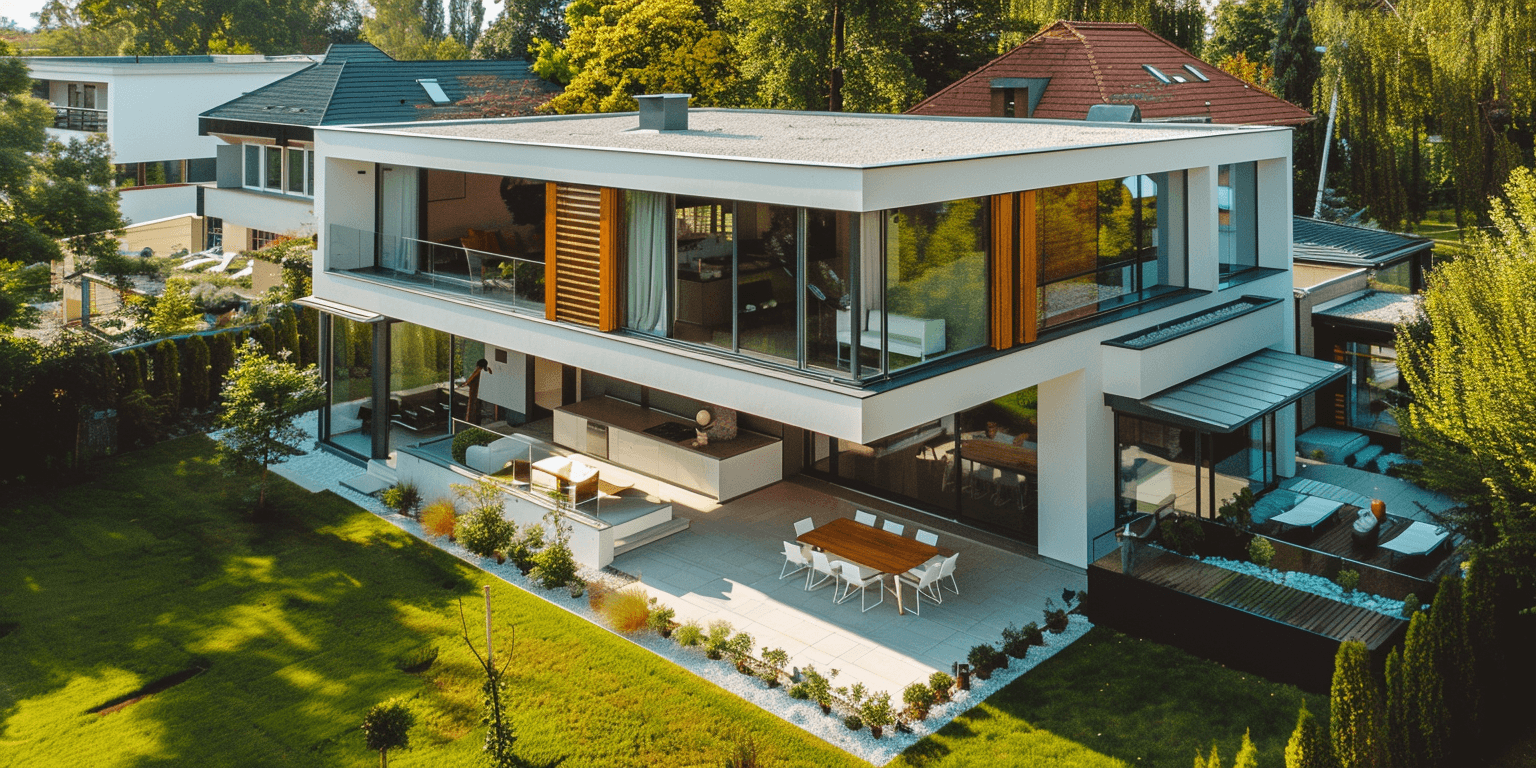 Luxury modern villa with a swimming pool