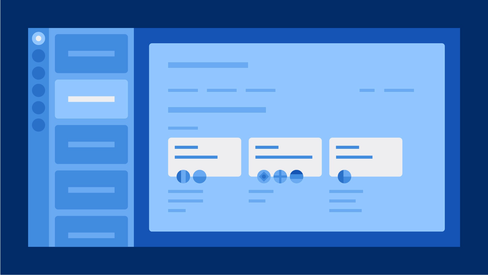 Isometric of a simplified Platform User interface.