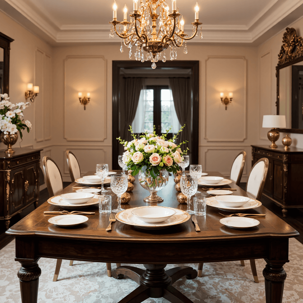 product photography of dining room decor