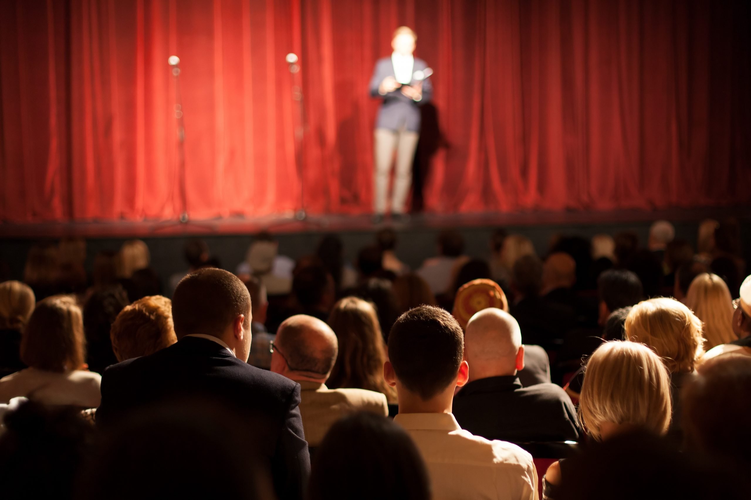 Speaker on stage