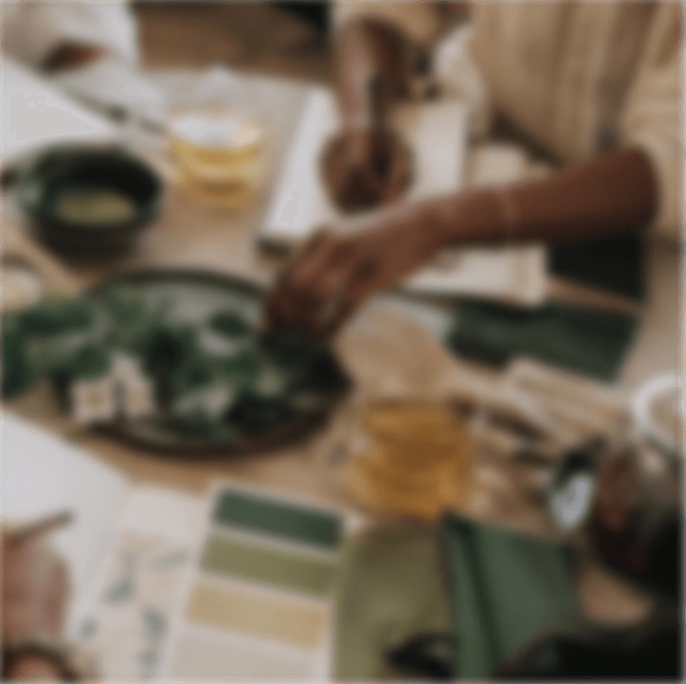 Group of people working at a table