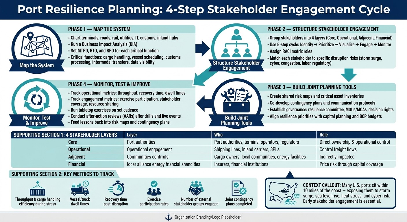 Port Resilience Planning: 4-Step Stakeholder Engagement Cycle