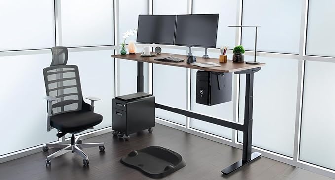 The uplift standing desk is a stylish addition that complements any interior design.