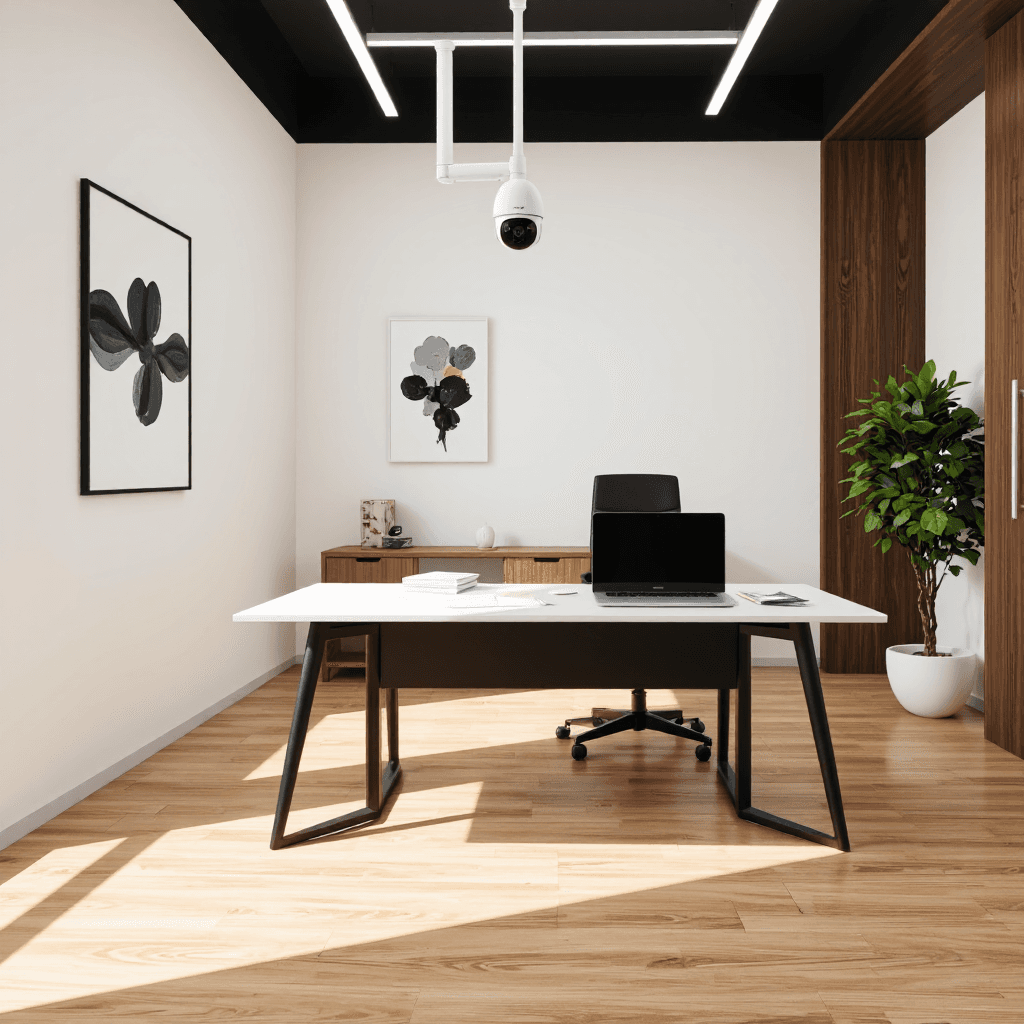 product photography of security camera