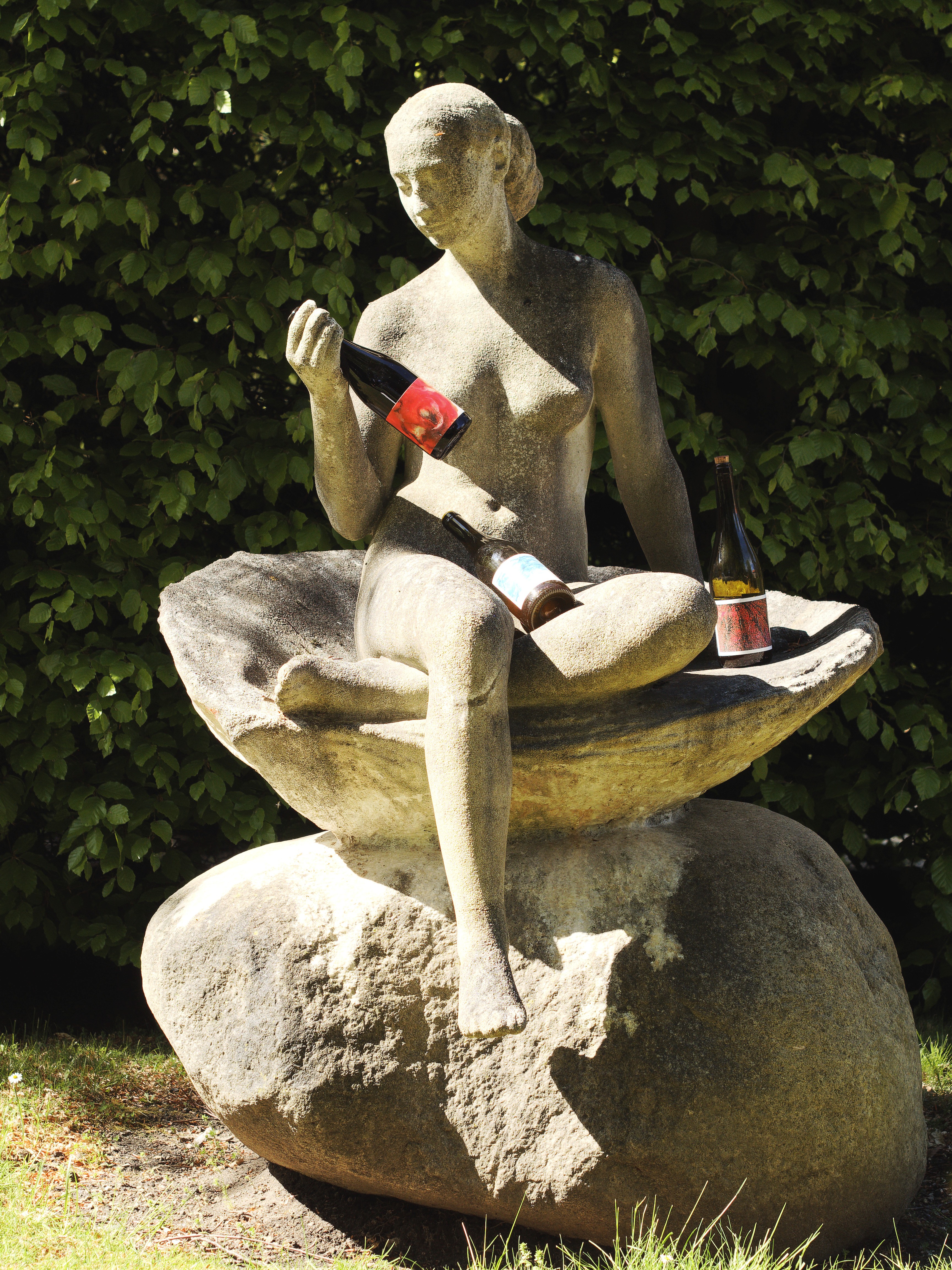 Photographies sensibles et naturelles mettant en valeur les bouteilles de vin nature vendues par Paris 90 à Copenhague