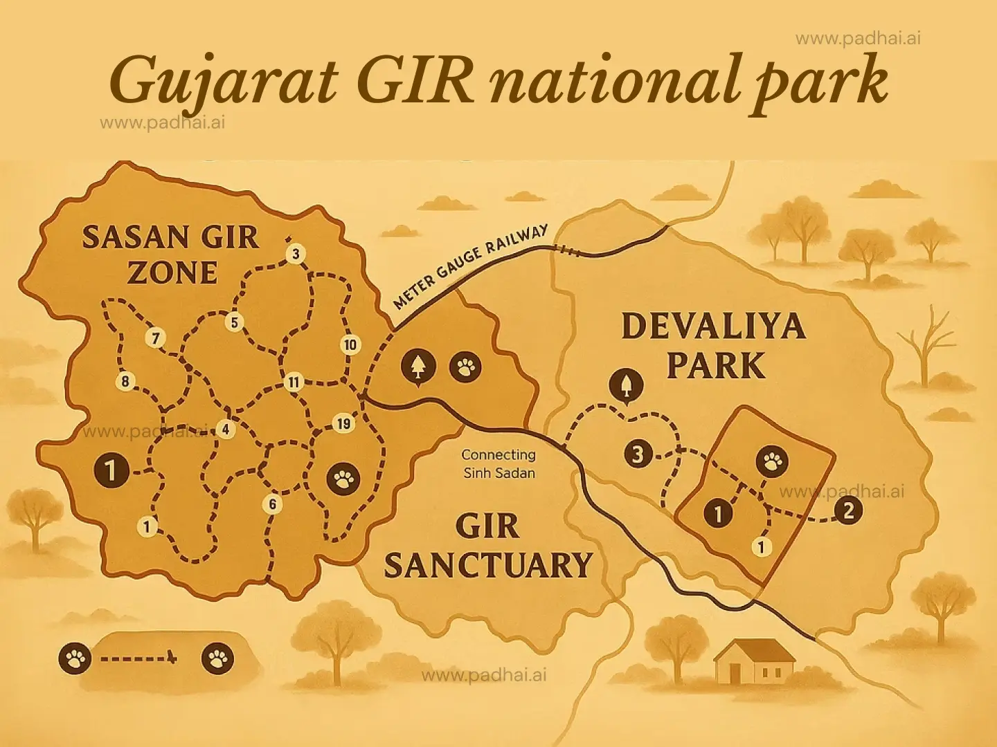 Gir National Park Map