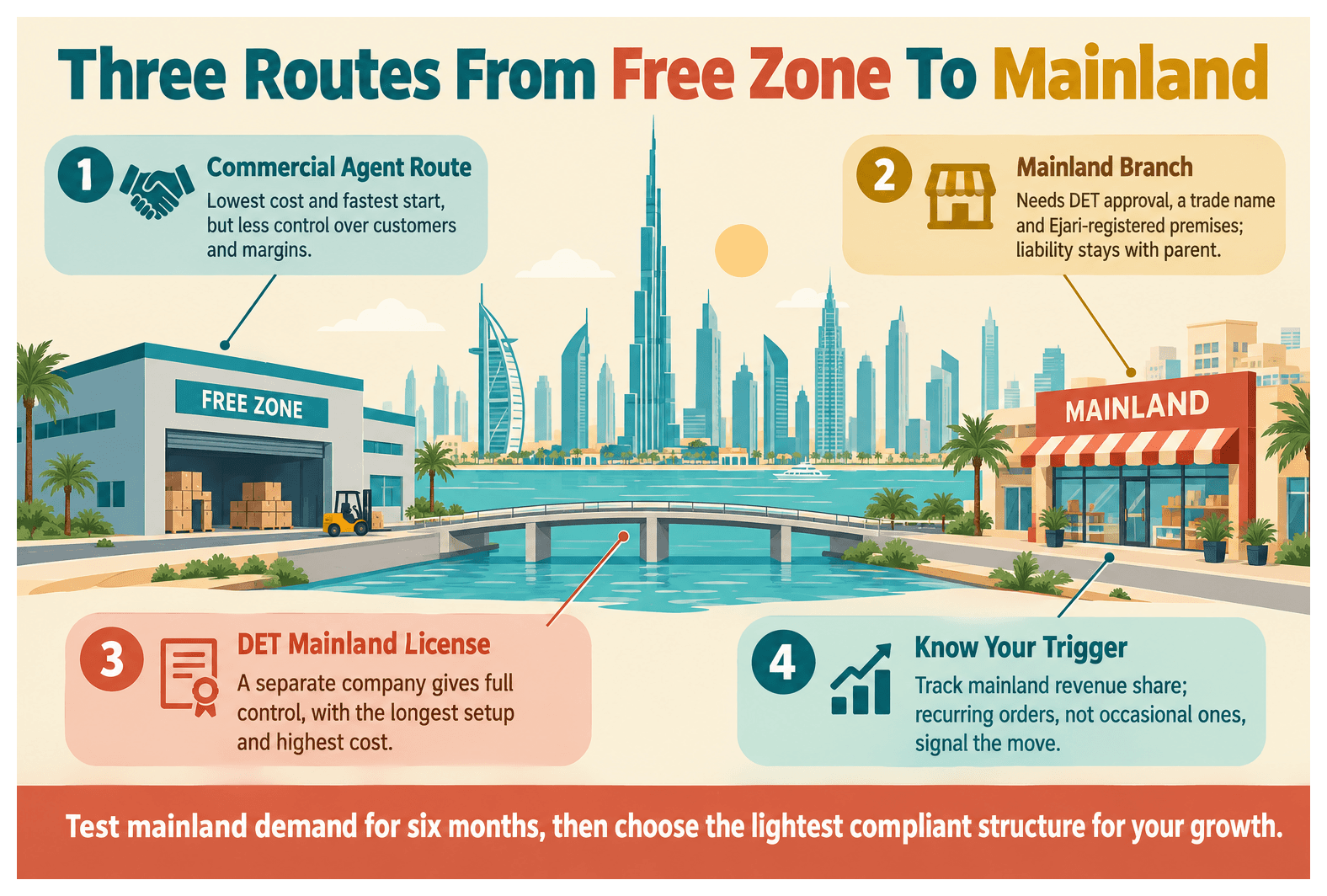 Infographic: How to Expand a Dubai Free Zone Company to the UAE Mainland