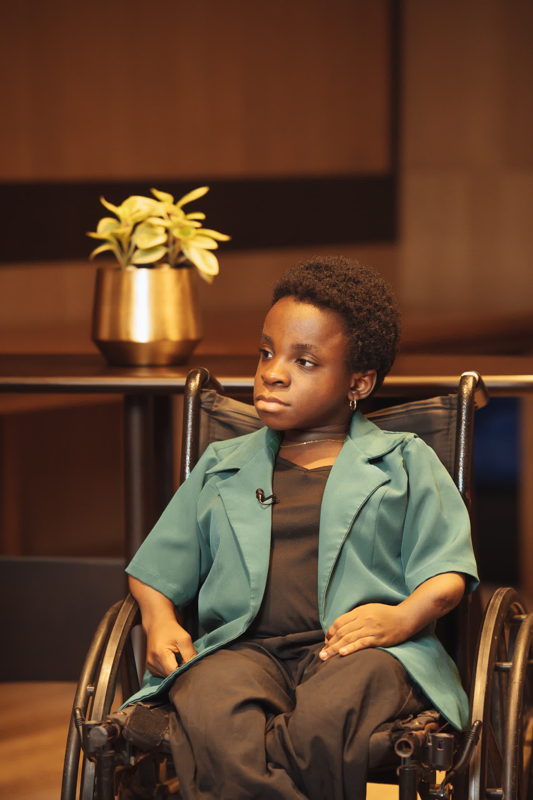 A black female model