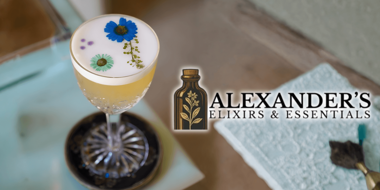Alexander Hartunian, founder of Alexander’s Elixirs & Essentials, crafts plant-based cocktail foams and bar essentials prioritizing consistency and flavor.