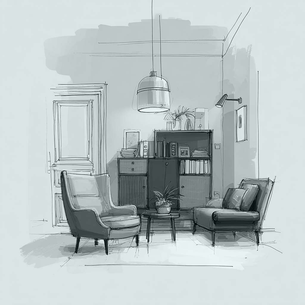 Salon design et moderne