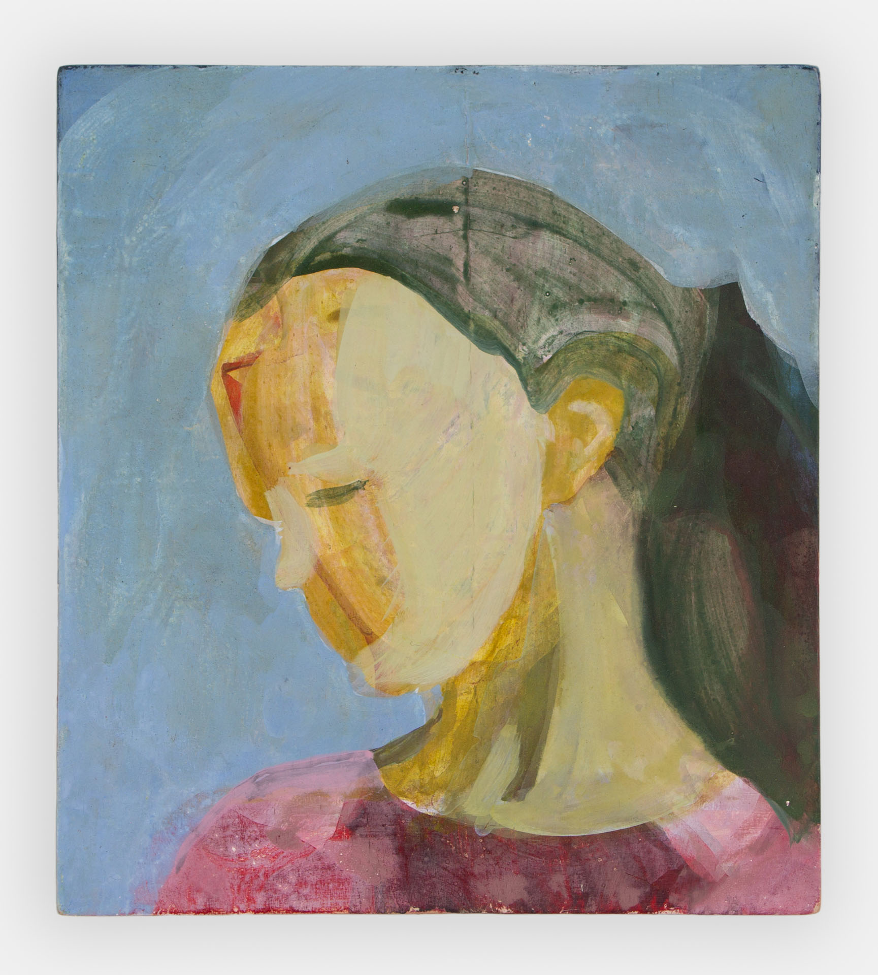 Clara, 2023, egg tempera, 5x5"