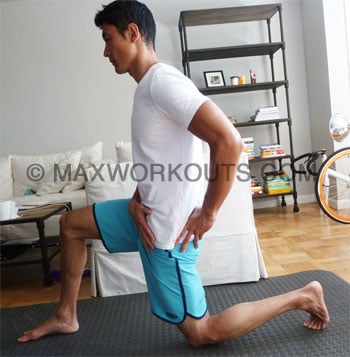 Shin stretching his hip flexor