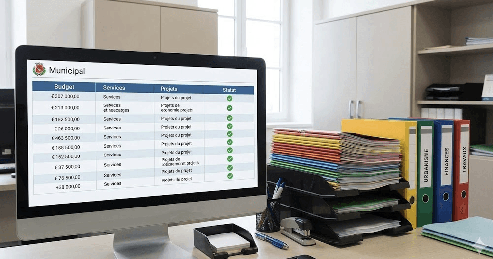 mairie avec des données finances et administatives a jour avec squadia
