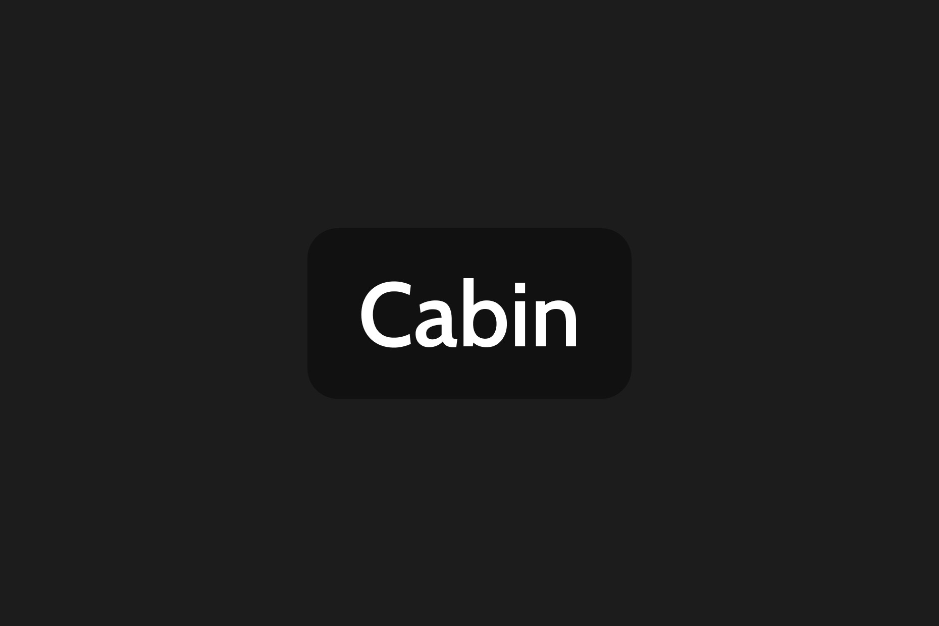 cabin framer font