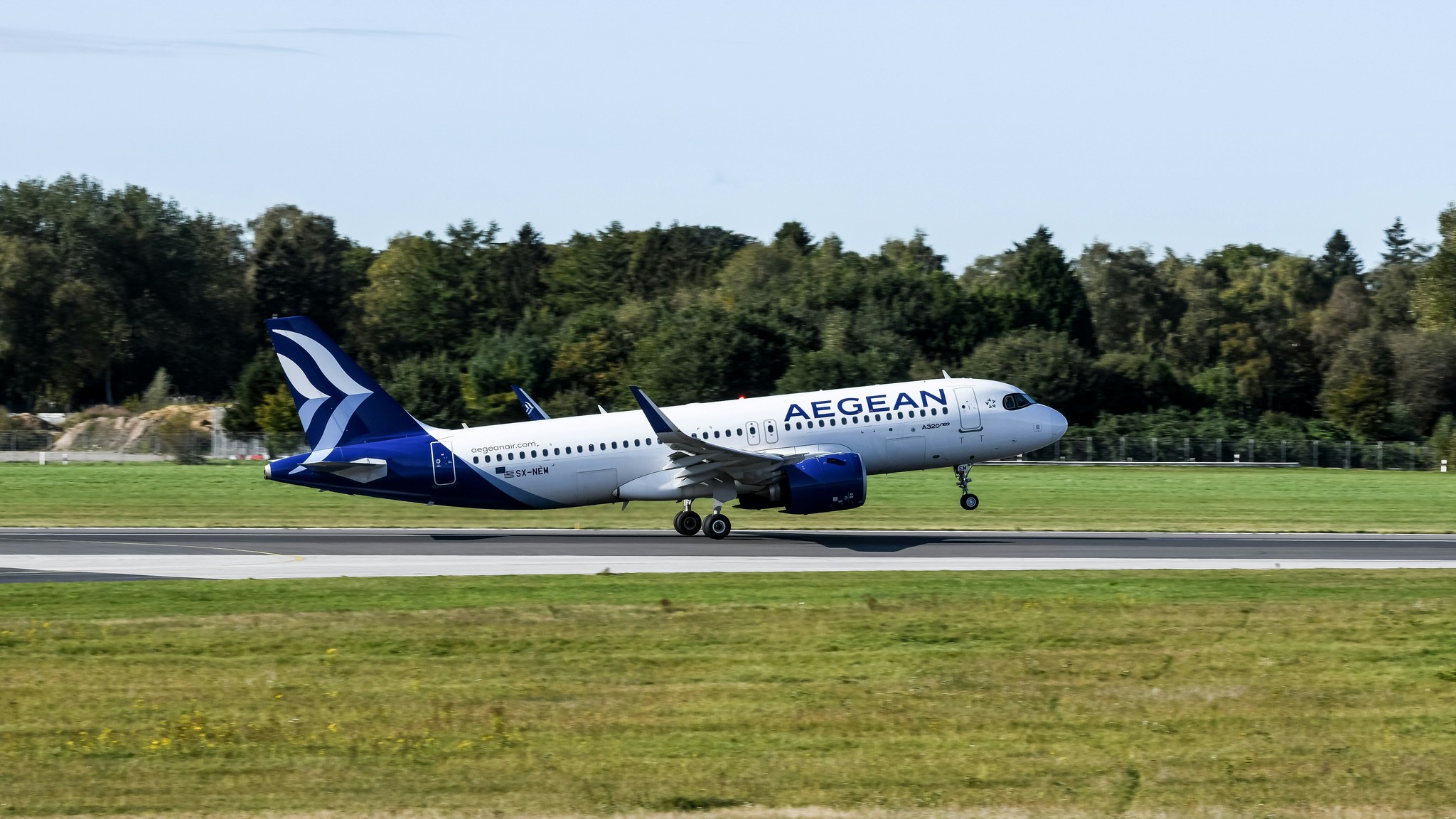 Aegean plane taking off