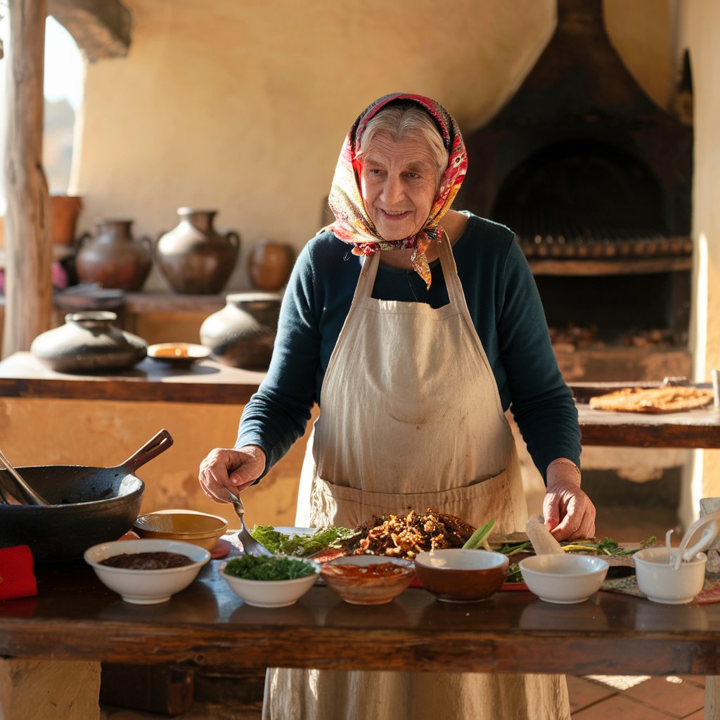 Grandma in her Lebanese Kitchen