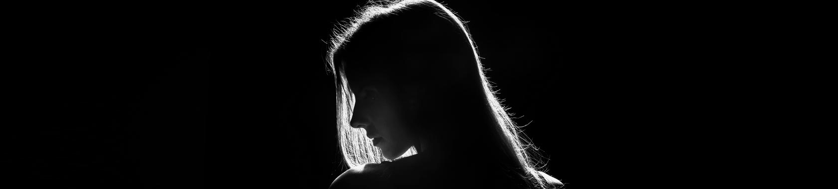 a girl in B&W background