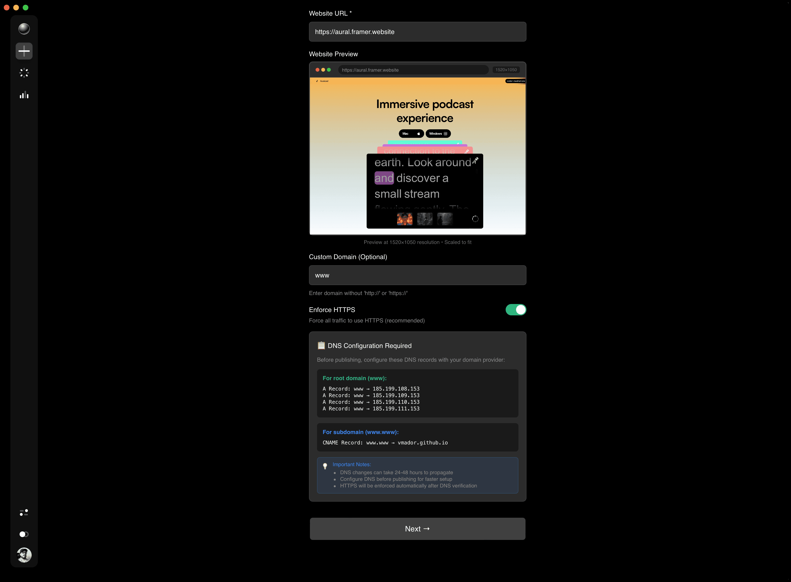 A dark-themed user interface displaying a list of items or options, with navigation elements at the top and bottom.