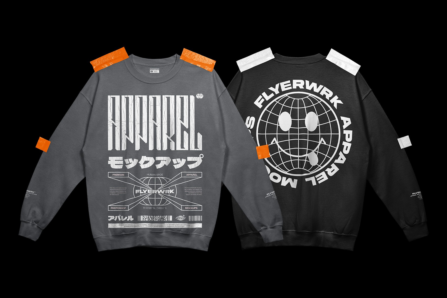 Gildan 18000 Crewneck Taped mockup showing alternative design preview