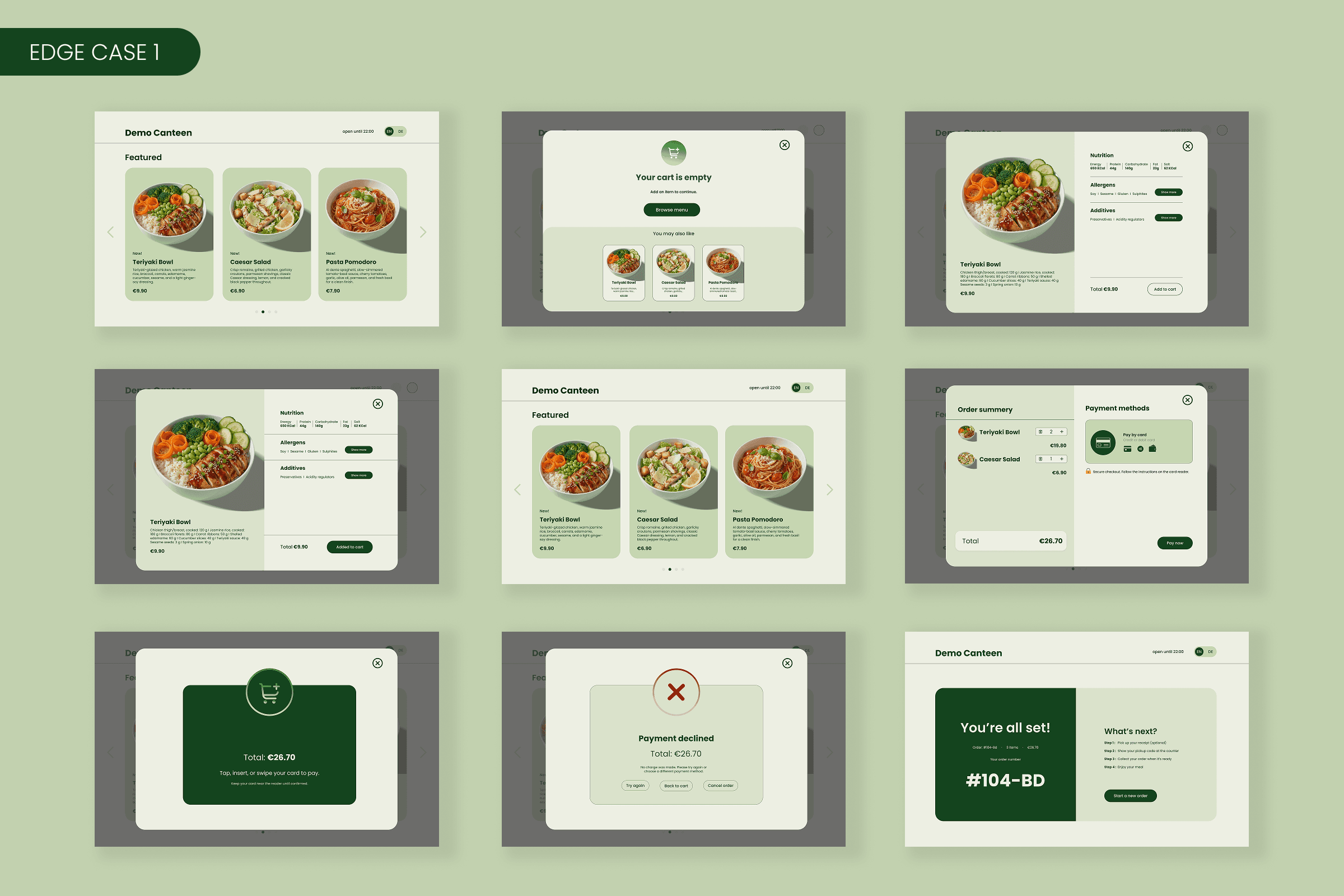 Cart concept with custom  payment. Customer needs  GB Solution but with their  own payment interface  seperated from the  ordering terminal