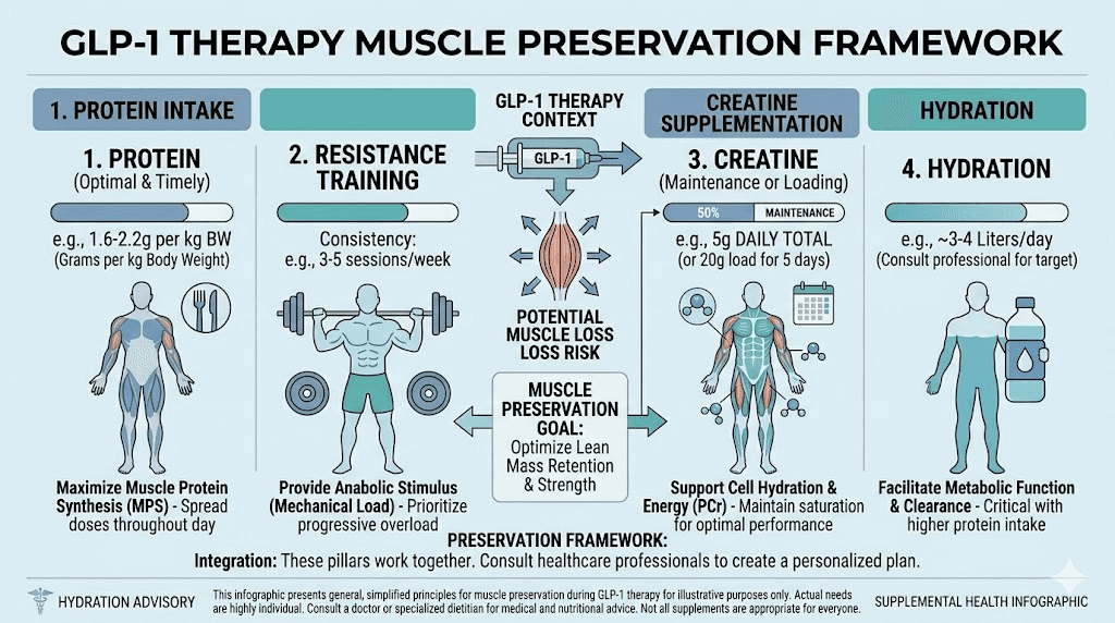 Complete muscle preservation protocol for GLP-1 medication users with creatine