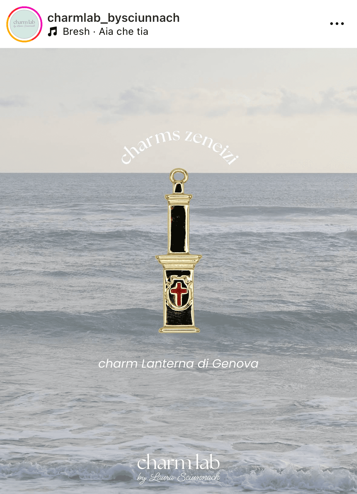 Visual per Instagram curato da Aura Studio, agenzia di comunicazione di Genova: storytelling del brand, content design e valorizzazione dei gioielli Laura Sciunnach tramite strategia social mirata.