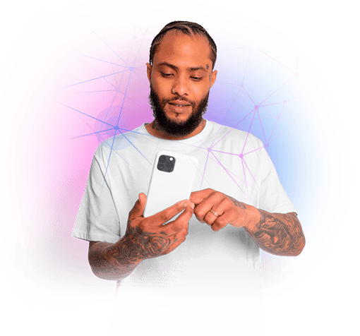 man using phone