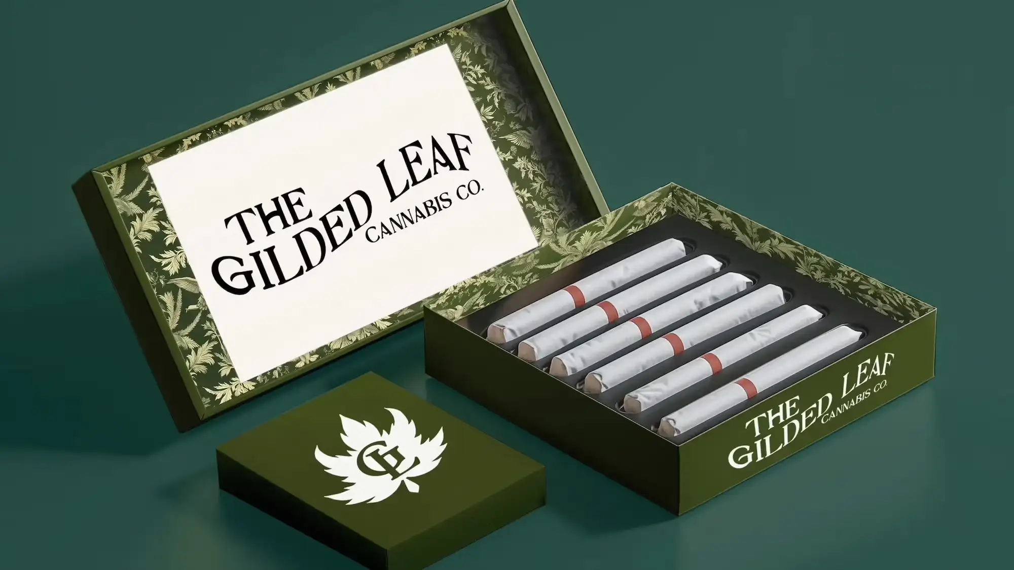 Packaging Design For Gilded Leaf Cannabis Co