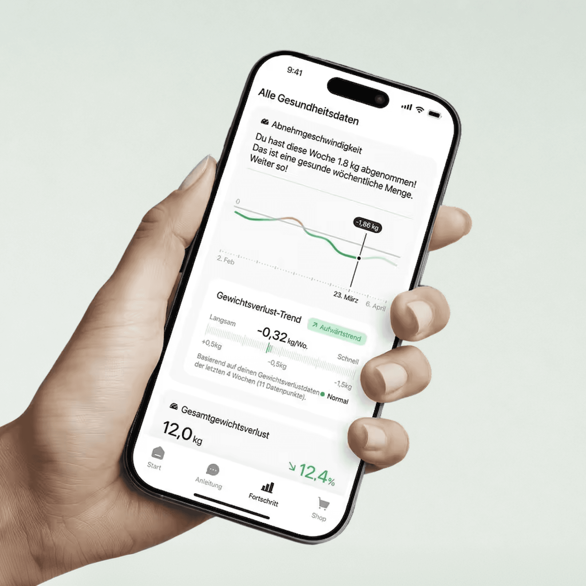 Fortschritt in der App