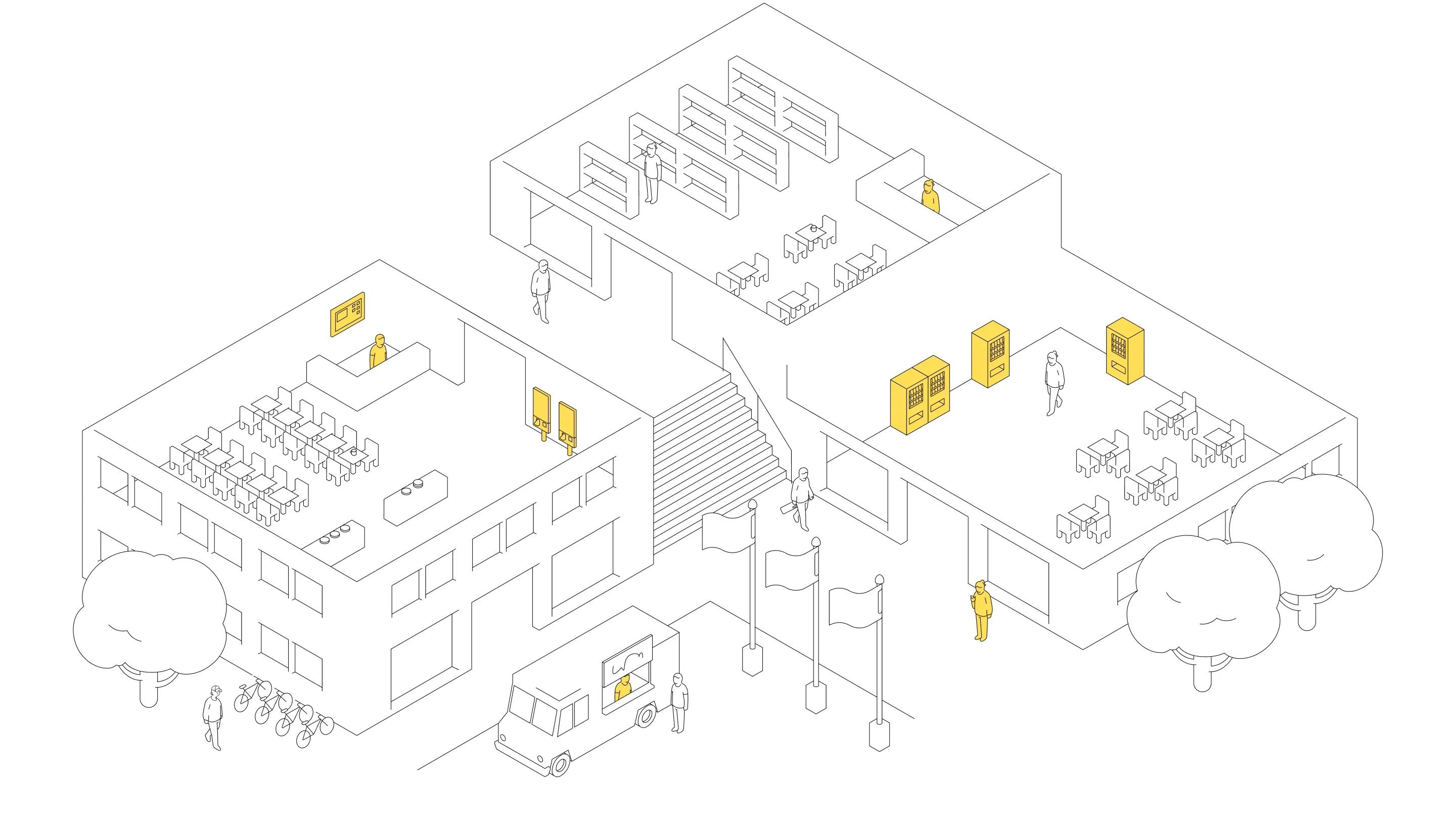 Illustration of the digital campus canteen