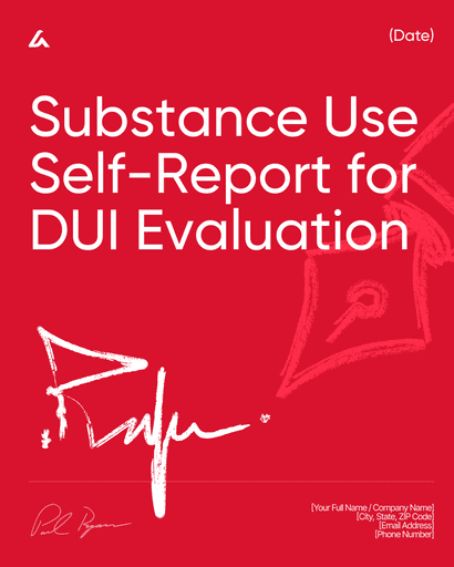Substance Use Self-Report for DUI Evaluation