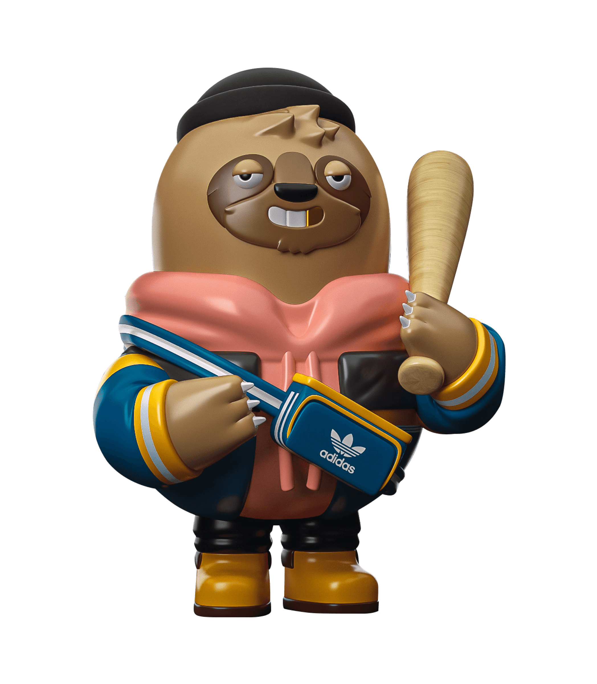 funny character with a bat