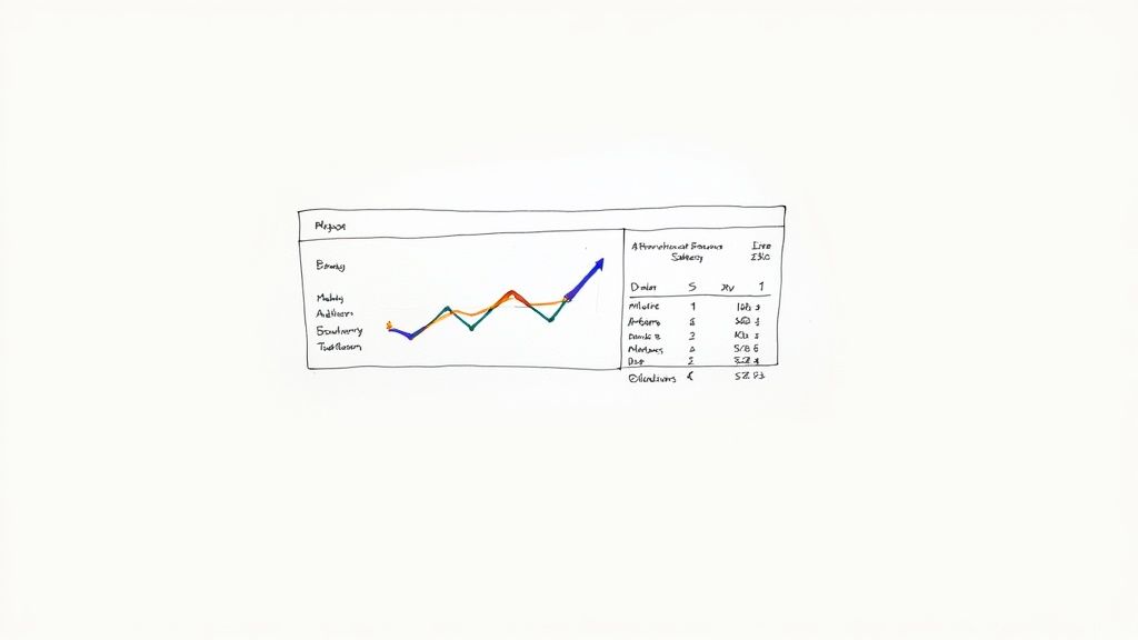 A futuristic digital interface showing interconnected data points and algorithms, symbolizing data-driven analysis.