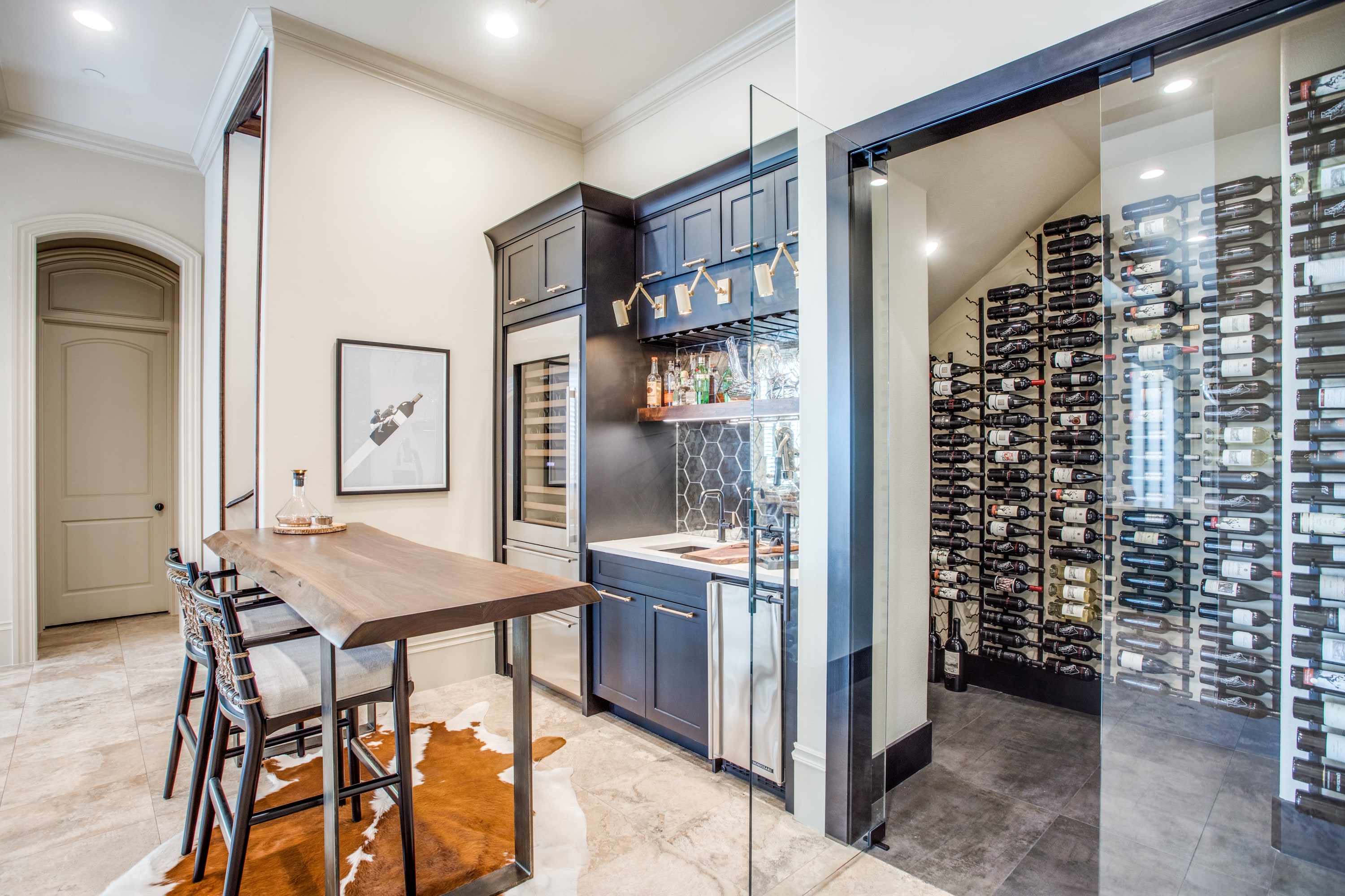 luxury wine room remodel
