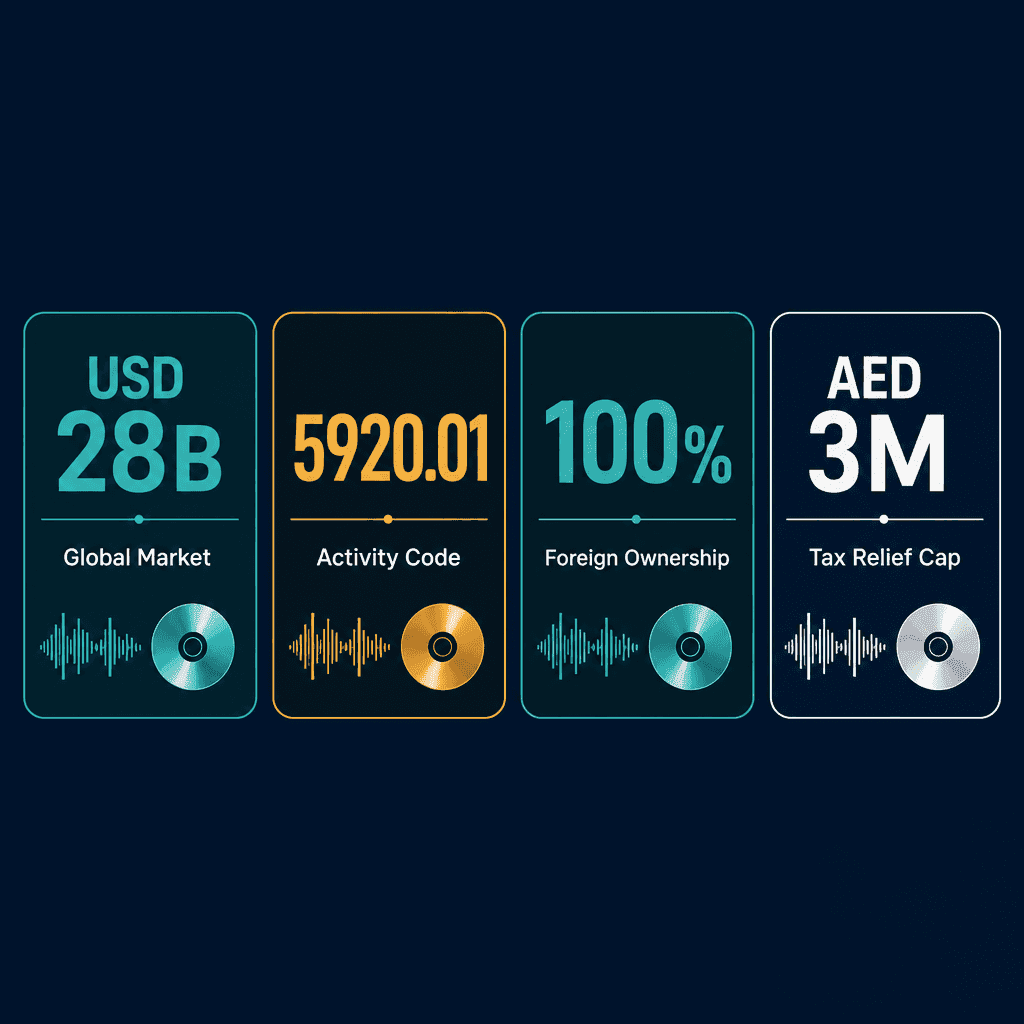 Infographic: Music Recording & Production Business License in Dubai: Cost and Requirements