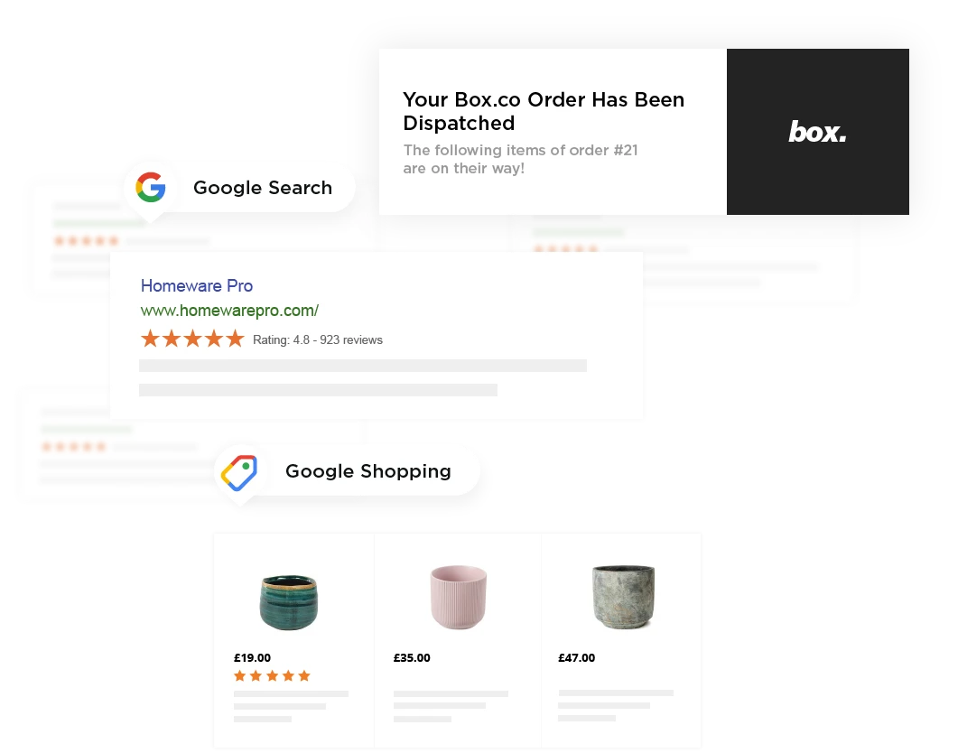 Note et avis clients affichés dans Google Search et Google Shopping