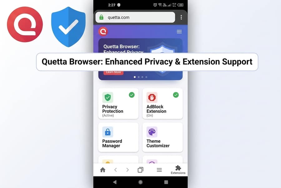 Built-in Android ad blocker compared with a browser ad-block extension.