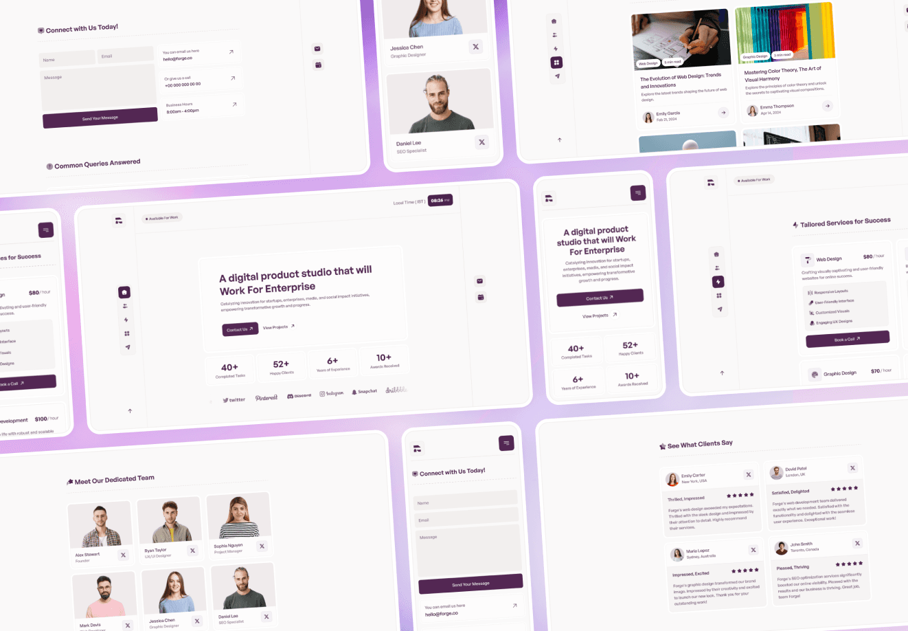 Gency Agency App Tablet Responsive Design