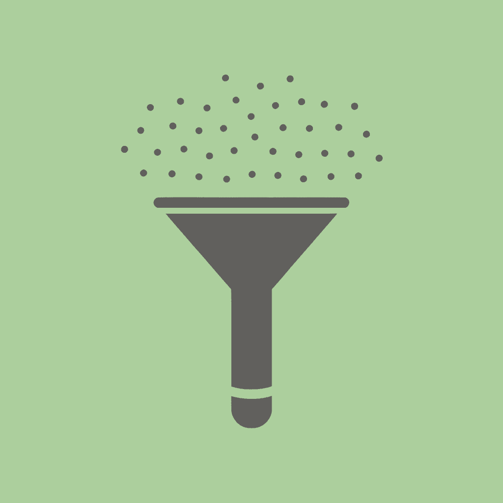 Funnel showing many scholarship opportunities filtering down to personalized matches based on student profile