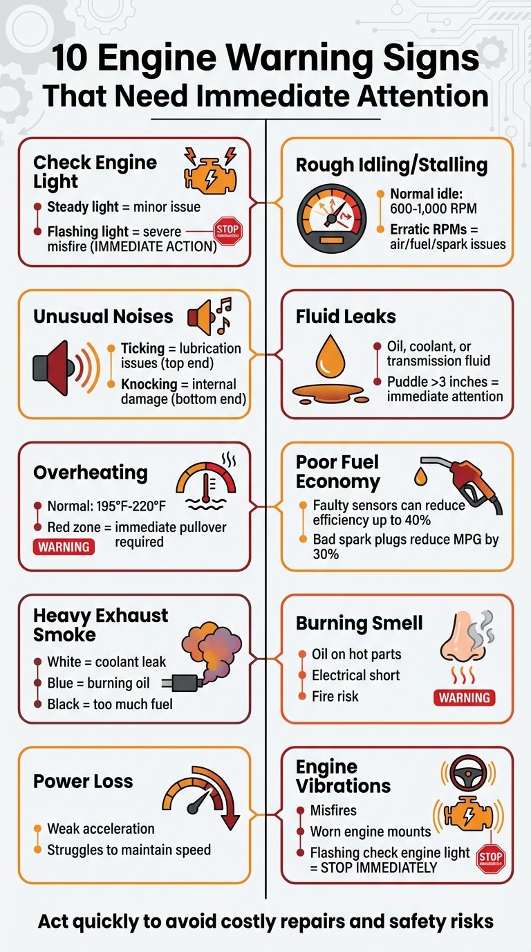 10 Engine Warning Signs That Need Immediate Attention