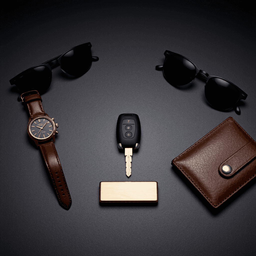 product photography of car keys