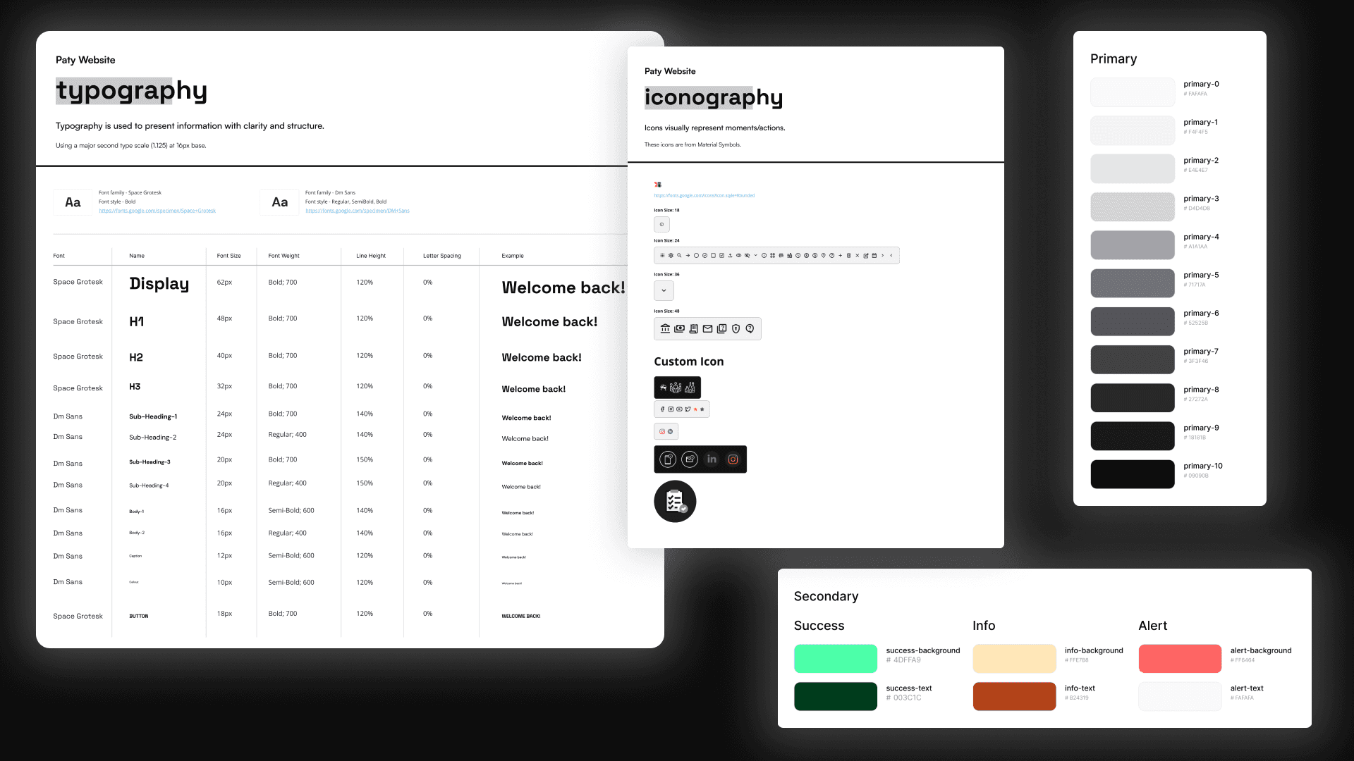 One design system built before any screen production — semantic tokens ensured consistent alert behaviour across all three surfaces.